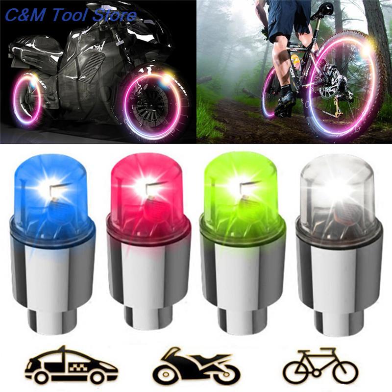 2Pcs LED Car Bike Wheel Tire 