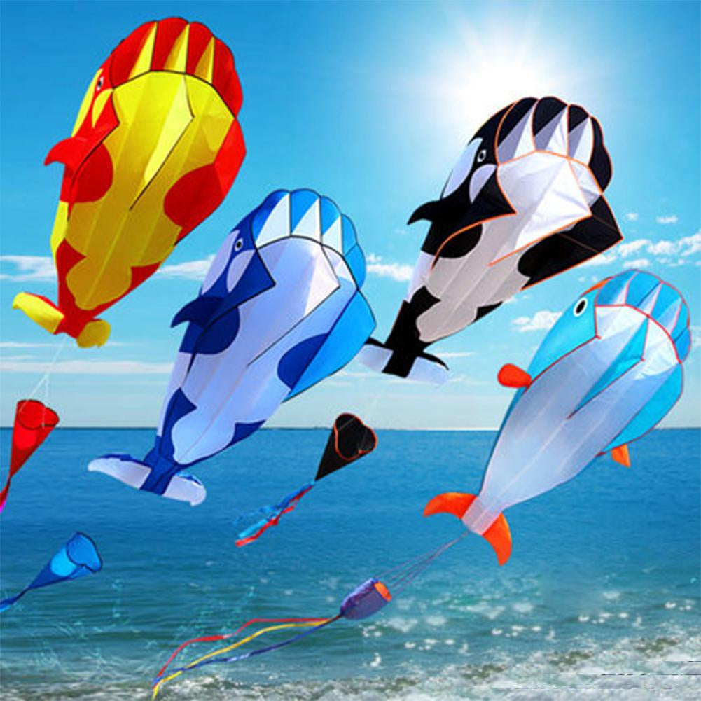 Free Shipping Large Dolphin Kite Flying Soft Kites Line Ripstop Nylon Outdoor Toys Octopus Kite Factory Alien Inflatable Kites