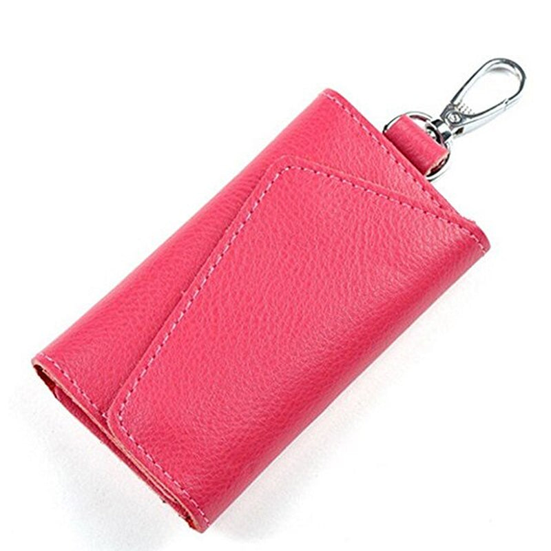 New Key Holder Wallet Genuine Leather Unisex Solid Key Wallet Organizer Bag Car Housekeeper Wallet Card Holder TR883579