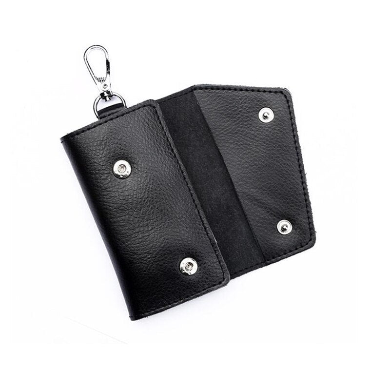 New Key Holder Wallet Genuine Leather Unisex Solid Key Wallet Organizer Bag Car Housekeeper Wallet Card Holder TR883579