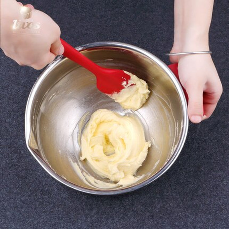 Silicone Scraper Cream Cake Spatula Mixing Batter Scraper Brush Butter Mixer Cake Brushes Baking Kitchenware Hot Sale Cake Tools