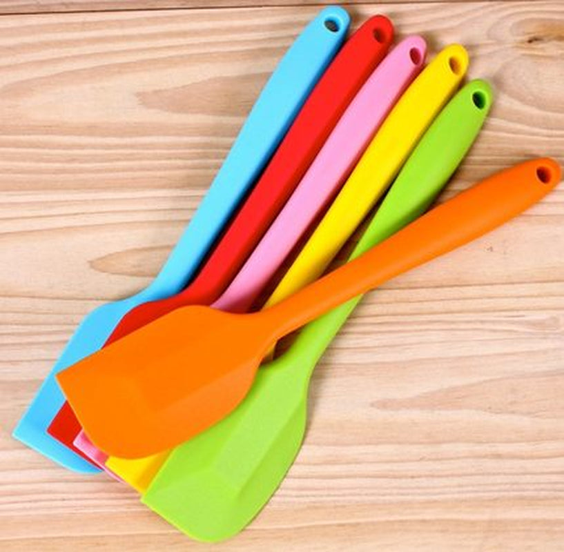 Silicone Scraper Cream Cake Spatula Mixing Batter Scraper Brush Butter Mixer Cake Brushes Baking Kitchenware Hot Sale Cake Tools