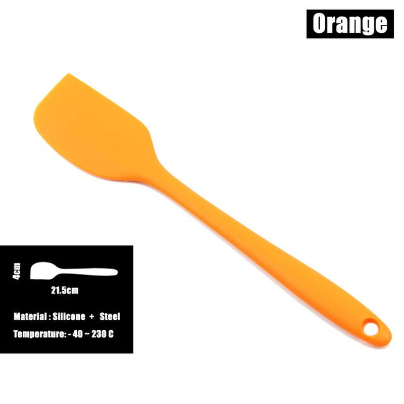 Silicone Scraper Cream Cake Spatula Mixing Batter Scraper Brush Butter Mixer Cake Brushes Baking Kitchenware Hot Sale Cake Tools