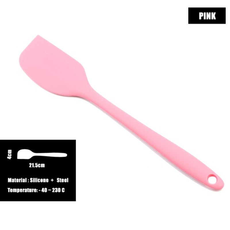 Silicone Scraper Cream Cake Spatula Mixing Batter Scraper Brush Butter Mixer Cake Brushes Baking Kitchenware Hot Sale Cake Tools