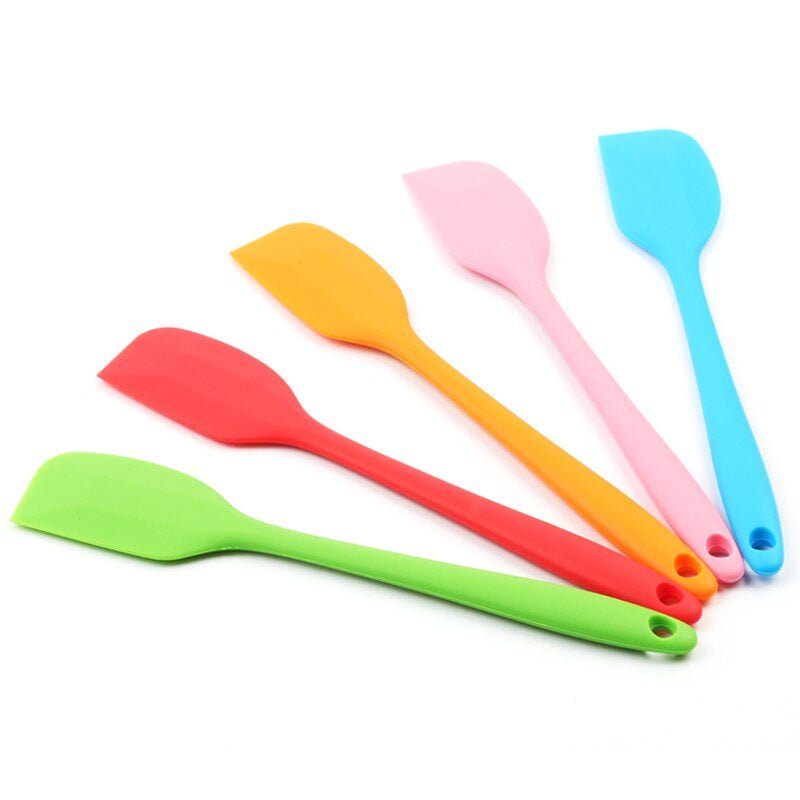 Silicone Scraper Cream Cake Spatula Mixing Batter Scraper Brush Butter Mixer Cake Brushes Baking Kitchenware Hot Sale Cake Tools