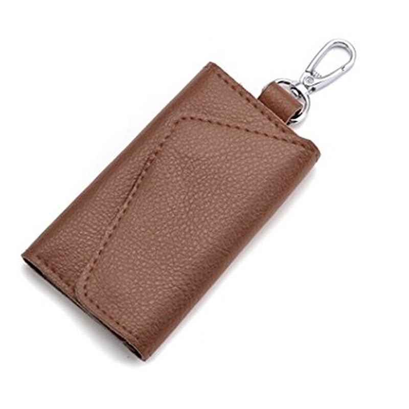 New Key Holder Wallet Genuine Leather Unisex Solid Key Wallet Organizer Bag Car Housekeeper Wallet Card Holder TR883579